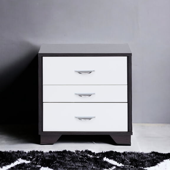 Rectangular Accent Table with 3 Drawers / Fits Well in Bedroom Corners