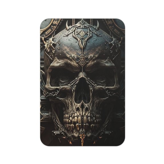 Rectangular Acrylic Fridge Magnet, Refrigerator Magnet with Strong Soft Magnetic Back for Office Lockers, Microwaves, Home, Cool Skull Head Gothic Death