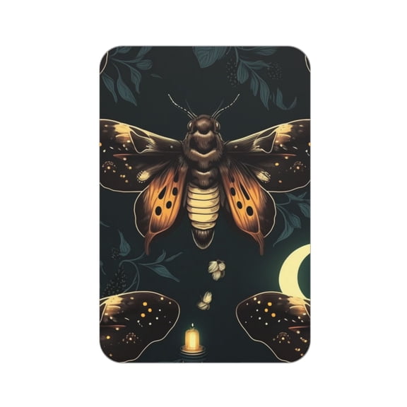 Rectangular Acrylic Fridge Magnet, Refrigerator Magnet with Strong Soft Magnetic Back for Office Lockers, Microwaves, Home, Hawk Moth Fireflies Death Head Moon