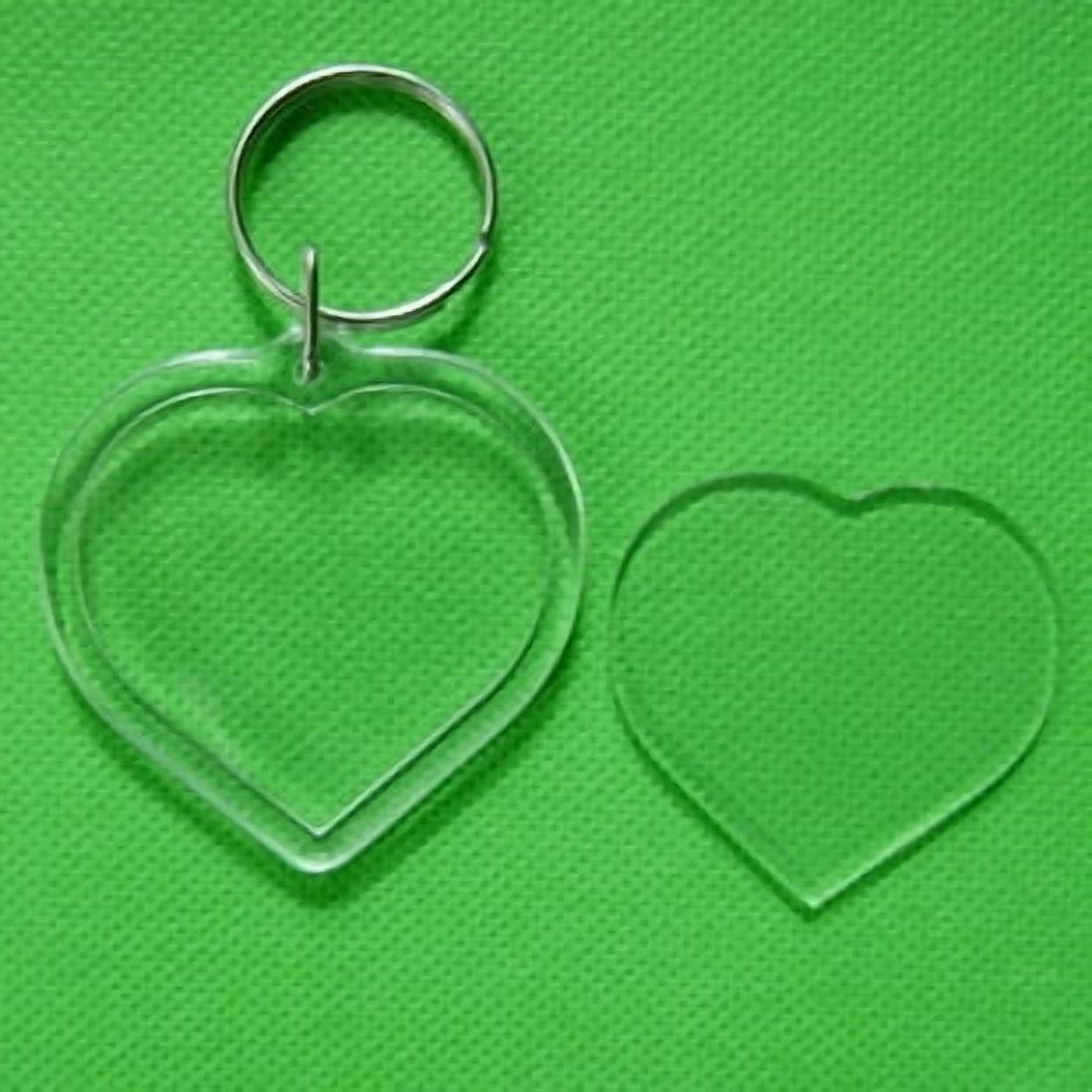 Rectangular Acrylic Keychain Transparent Blank Keychain Head Sticker ...