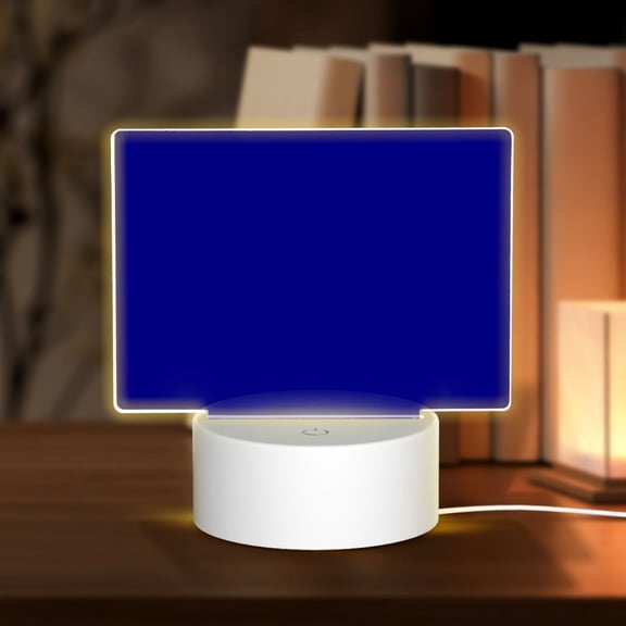 Rectangular Acrylic Lamp 5.9in5.9in Luminous Lamp Bedside Lamp Soft And Not Dazzling 3 Kinds Of Light For Bookshelf Desk Nightstand Royal Blue