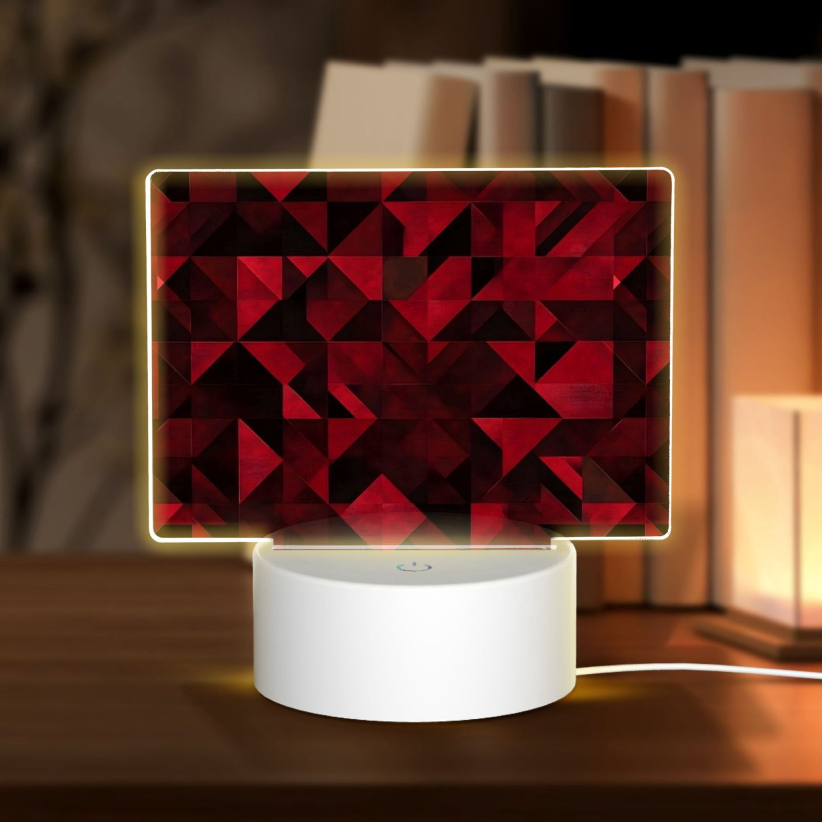 Rectangular Acrylic Lamp 5.9in×5.9in Luminous Lamp Bedside Lamp Soft ...