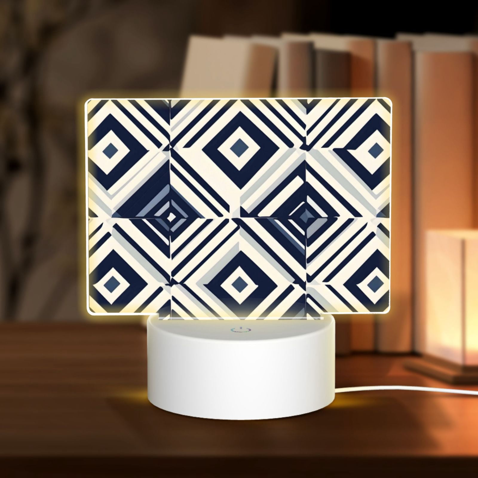 Rectangular Acrylic Lamp 5.9in×5.9in Luminous Lamp Bedside Lamp Soft ...