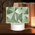 thumbnail image 1 of Rectangular Acrylic Lamp 5.9in×5.9in Luminous Lamp Bedside Lamp Soft And Not Dazzling 3 Kinds Of Light For Bookshelf Desk Nightstand Palegreen Geometric Lines_4, 1 of 8