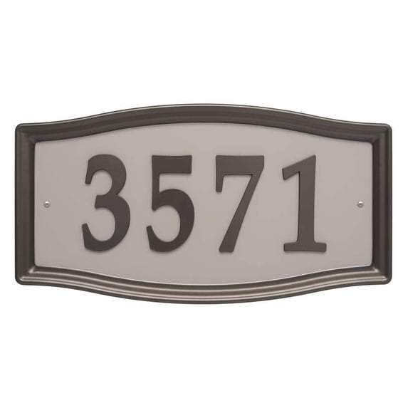Rectangular Aged Bronze Address System