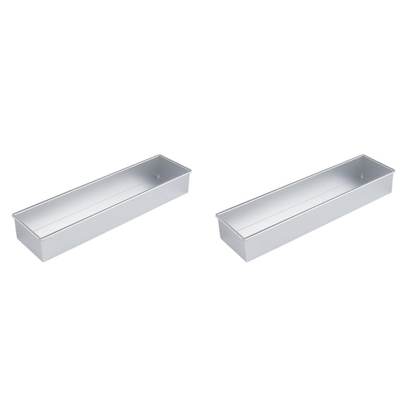 Rectangular Aluminum Cheesecake Pan for Baking, Nonstick Brownie Cake Baking Maker, Tiramisu Pan and Cake Tray, Pastry Cutter for Cheesecake Mousse Dessert 2 Pcs