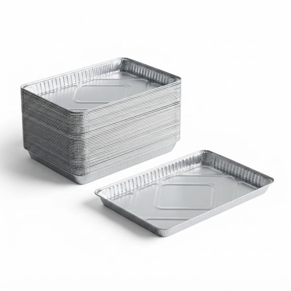 Rectangular Aluminum Foil Cake Pan, 17.5 x 12.875 x 1.25 Inches, Silver ...