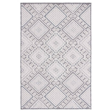 Rectangular Area Rug in Gray and Ivory (6 ft. L x 4 ft. W)
