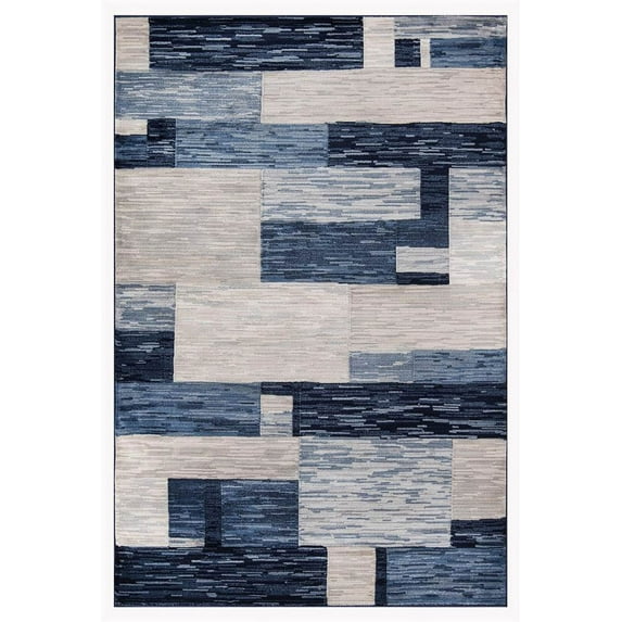 Logan Area Rug, Navy, 5'3" X 7'6"