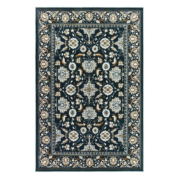 Oriental Weavers Bowen Area Rug 534L2 Navy 3' 10" x 5' 5" Rectangle