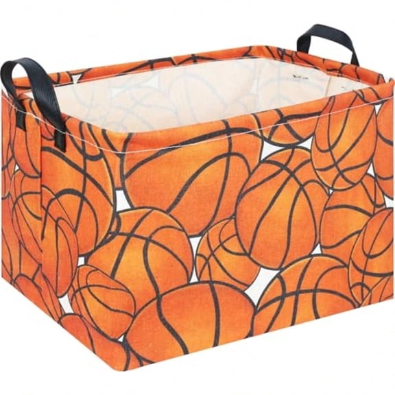 Rectangular Basketball Storage Basket Empty Gift Basket Room Decor Basketball