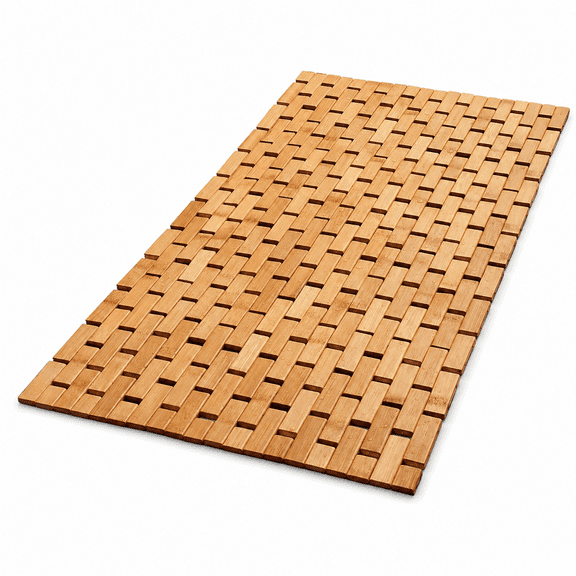 Rectangular Bath Mat, 34" x 18", Foldable Durable Bathroom Floor Mat