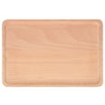thumbnail image 1 of Rectangular Beech Wood Serving Tray, 25x17x1.5cm, Decorative Fruit Dish for Desserts and Kitchen Use, 1 of 8