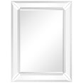 thumbnail image 1 of Rectangular Beveled Diamond Silver Framed Wall Mirror 40" x 30", 1 of 13