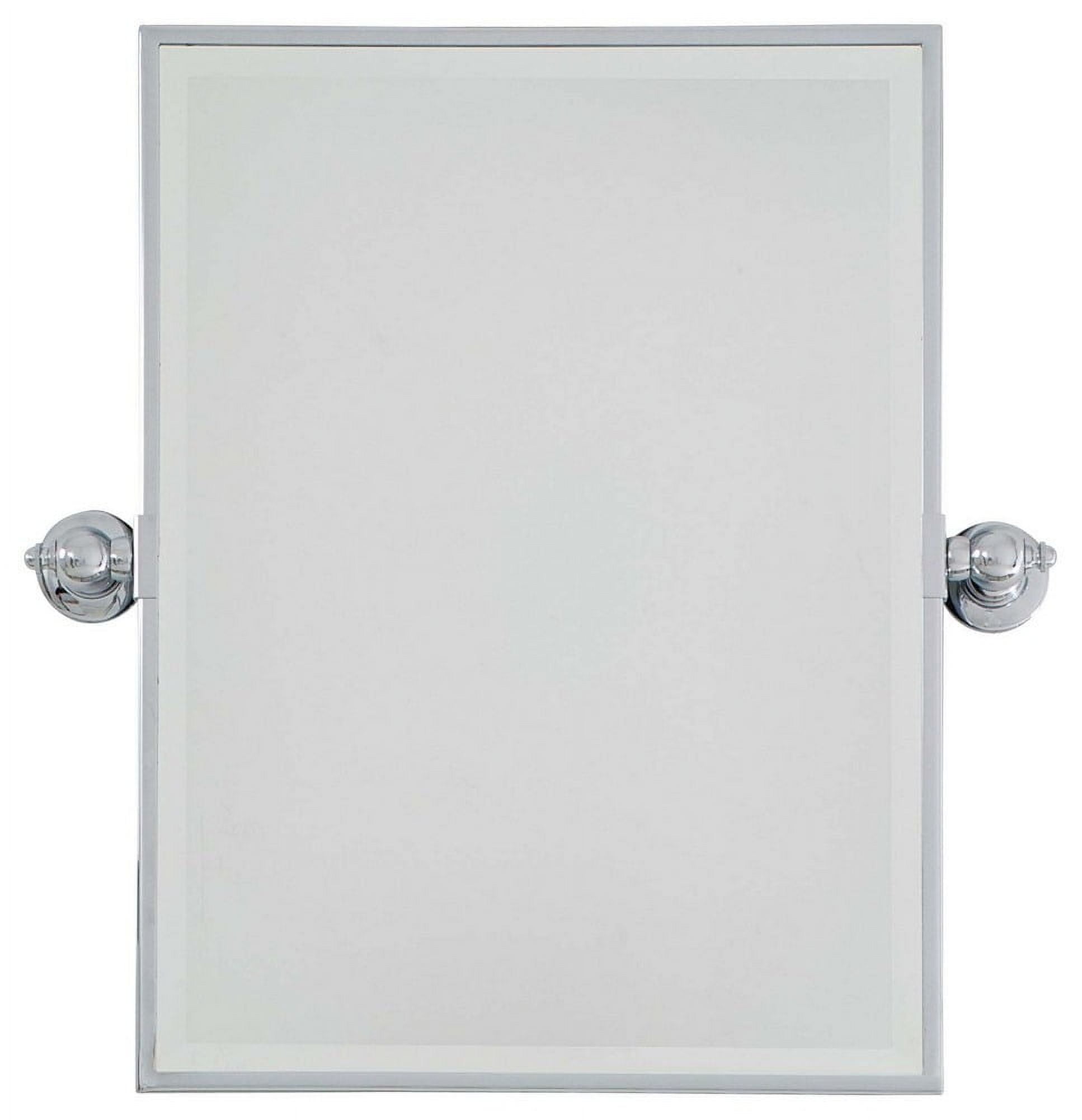 Chrome Rectangular Beveled Bathroom Wall Mirror