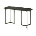 thumbnail image 1 of Rectangular Black Live Edge Slate Console Table With Double Pedestal Base, 1 of 3