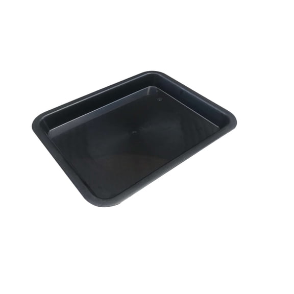 Rectangular Black Plastic Plant Drip Tray Raised Edge Leak Proof Heavy Duty Waterproof for Indoor Outdoor Potted Plant Floor Water Damage Protection