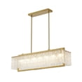 thumbnail image 1 of Design Living 7-Light Brass Chandelier With Clear Rippled Glass, 1 of 6
