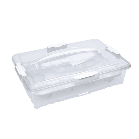 Rectangular Cake/Cupcake Carrier White
