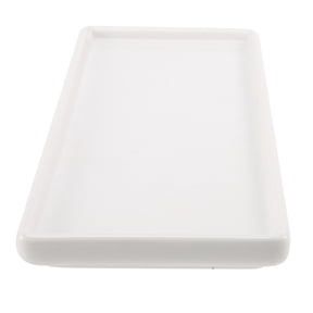 Rectangular Ceramic Tray Plate White Porcelain Rectangular Plate Mouthwash Cup Tray Bathroom Living Storage Tray