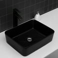 thumbnail image 1 of Rectangular Ceramic Vessel Bathroom Sink 19" X 15" 5.5" - Black Contemporary Flair, 1 of 4