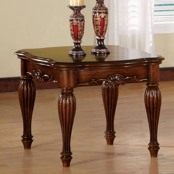 Rectangular Cherry Wood End Table, Durable Build / For Primary Living Space