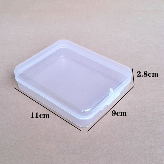 Rectangular Clear PP Plastic Storage Box, Transparent Organizer for Teaching Aids