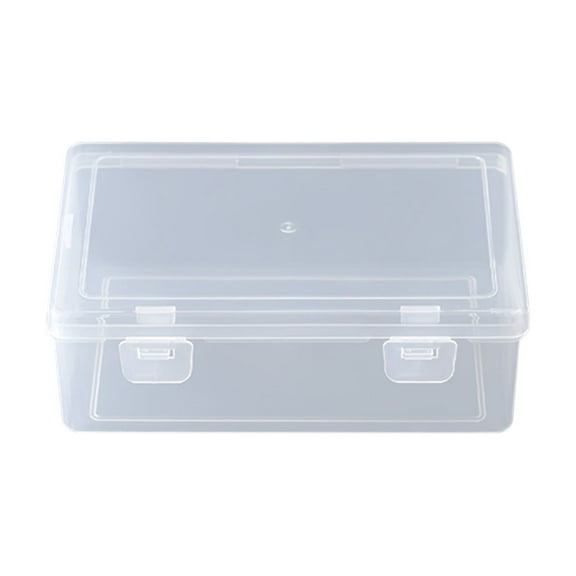 Rectangular Clear Plastic Box Containers with Buckle Lids,Rectangular Containers Case for Pens,Jewellery, Herbs, Craft Items 2*5*3In