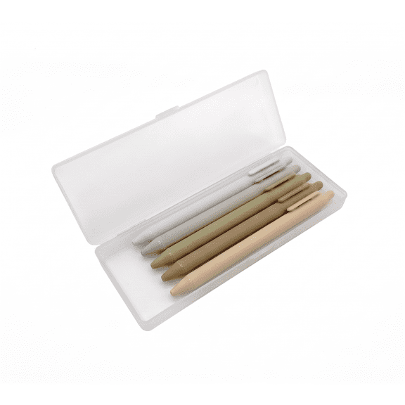 Rectangular Clear Plastic Pencil/Pen Case,Stationery Case With Hinged Lid And Snap Closure, Simple Style, Lightweight And Compact, Easy To Carry.1PCS