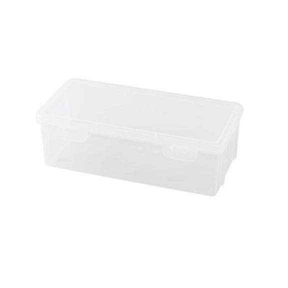 Rectangular Clear Plastic Storage Containers Box with Hinged Lid for Beads and Other Small Craft Items
