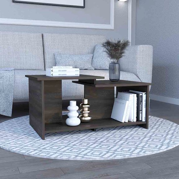 Rectangular Coffee Table With Open Shelf For Decor - Home Furnishing Table, Shape Design