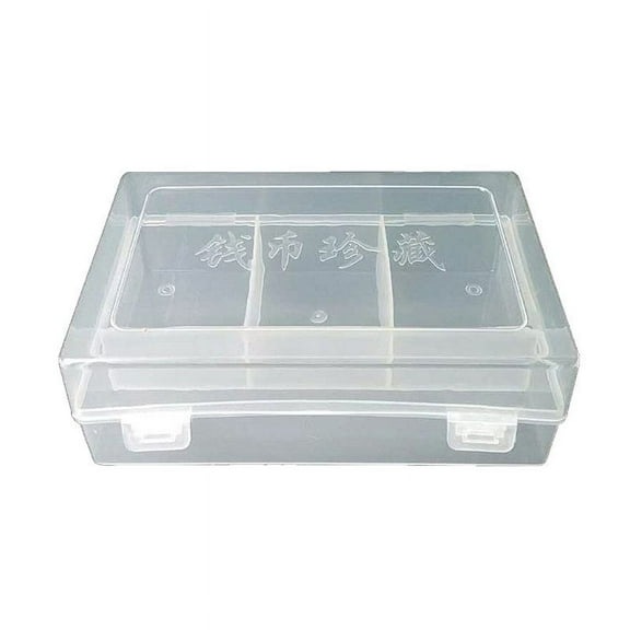 Rectangular Coin for Case Coin Holder Empty Transparent Collection for Case for Storage Coins Jewelry Rings Bead Button