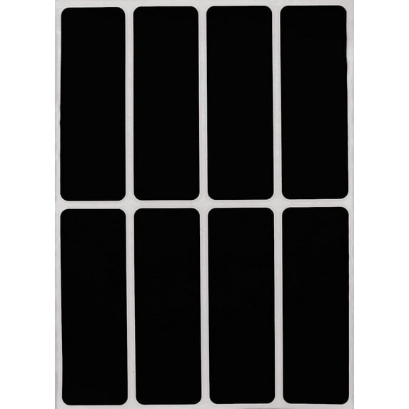 Royal Green Rectangular Color coding labels 3 x 1 inches, Rectangle label for name tags - 40 pack (Black)