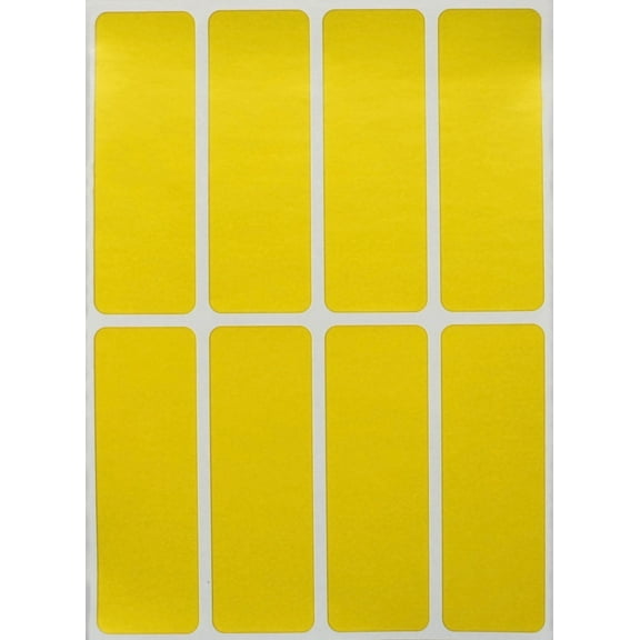 Royal Green Rectangular Color coding labels 3 x 1 inches, Rectangle label for name tags - 40 pack (Yellow)