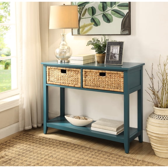 Rectangular Console - 70lbs Top Load - Hall Decor - Solid Wood Legs