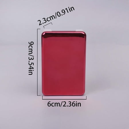 Rectangular Contact Lens Case with Mirror Surface - Includes Two Small Containers for Convenient and Safe Storage of Your Contact Lenses