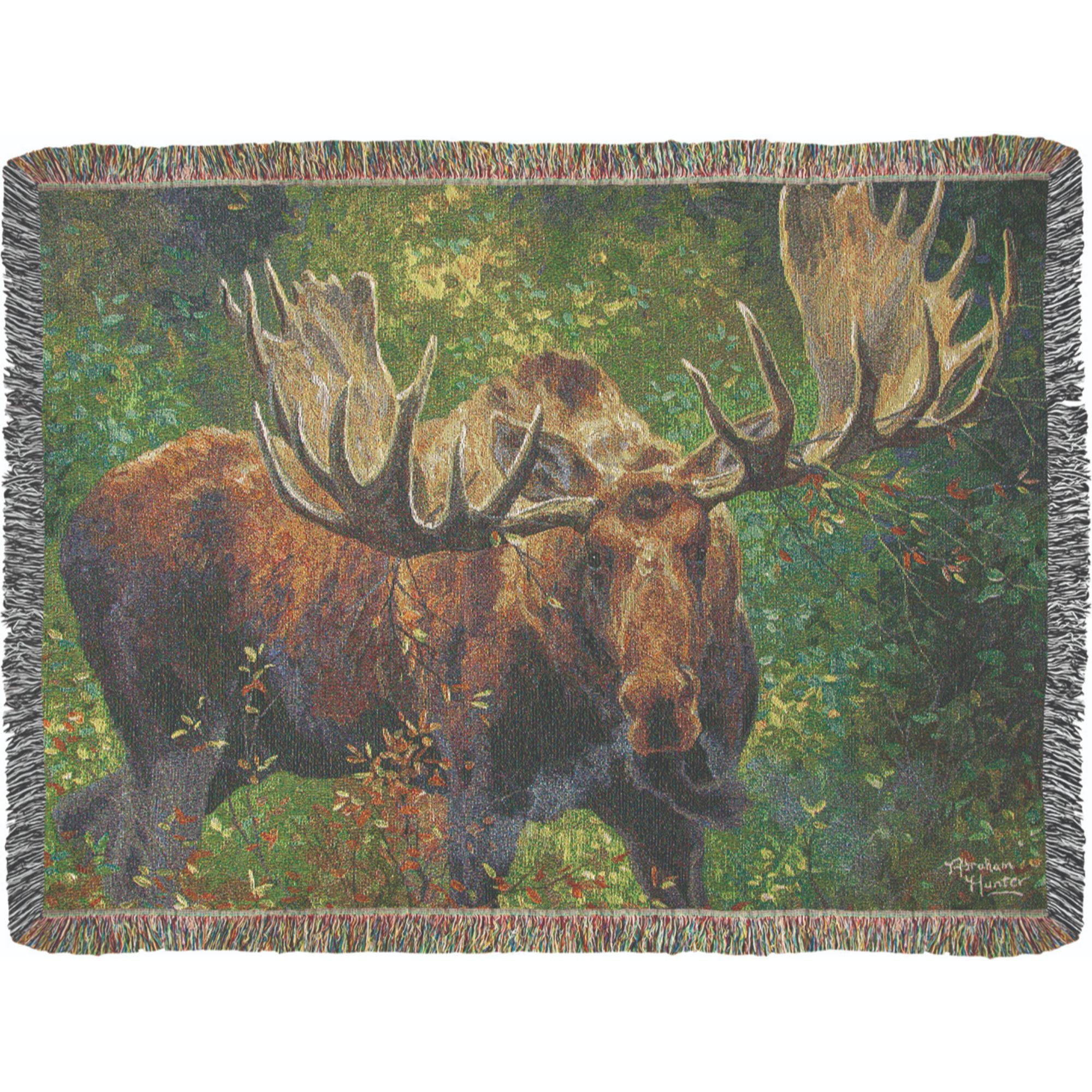 Rectangular Cotton Tapestry Throw Blanket with Wide Load Design 50" x 60"