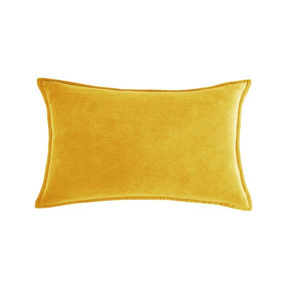 Rectangular Cotton Velvet Pillowcases Pack of 2 Solid Colors (With/Without Inserts) (Double Sided)