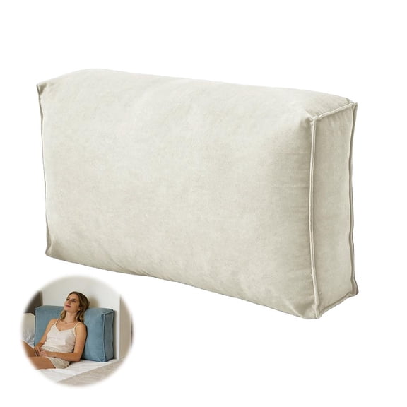 Rectangular Couch Back Cushion Pillow, Lumbar Support Pillow for Sofa Bed, 23.6x17.7 Inch Decorative Throw Pillow with Removable Cover, High-Resilience Cotton Fill