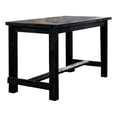 thumbnail image 1 of Benjara Rectangular Counter Height Table with Block Legs- Antique Black, 1 of 5