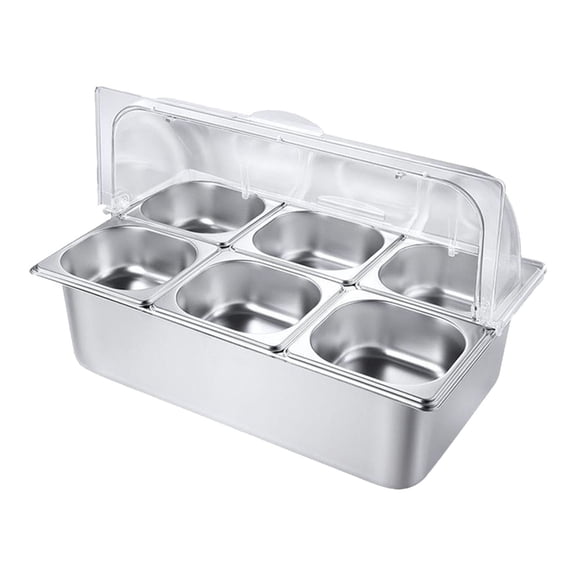 Rectangular Countertop Stainless Steel Catering Pan Set with Lid for Buffet and Event Large Capacity Food Display Tray