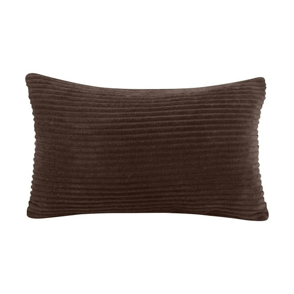 Rectangular Decorative Cushion Cover, Soft Corduroy And Striped Velvet Plush Material, 30X50Cm Size, 2-Pack Hidden Zipper Design, Machine And Hand Washable, Perfect For Sofa Couch