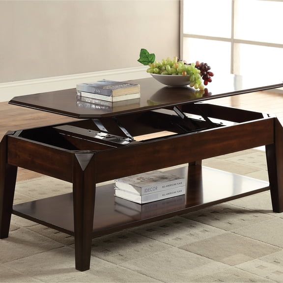 Rectangular Design - Lift Top Storage Solution - Main Living Space - Durable and Decorative Table