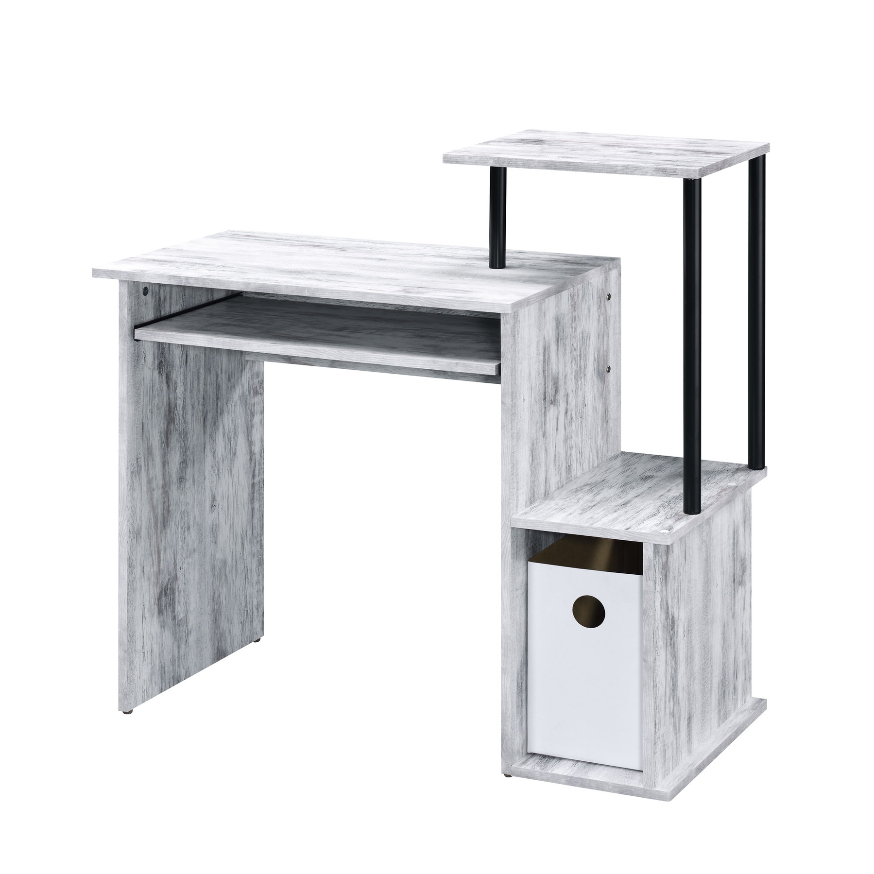 Rectangular Desk with Keyboard Tray | Office Work, Optimizes Desktop ...