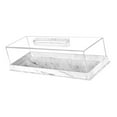 Rectangular Dessert Serving Tray with Clear Lid Acrylic Cake Display ...