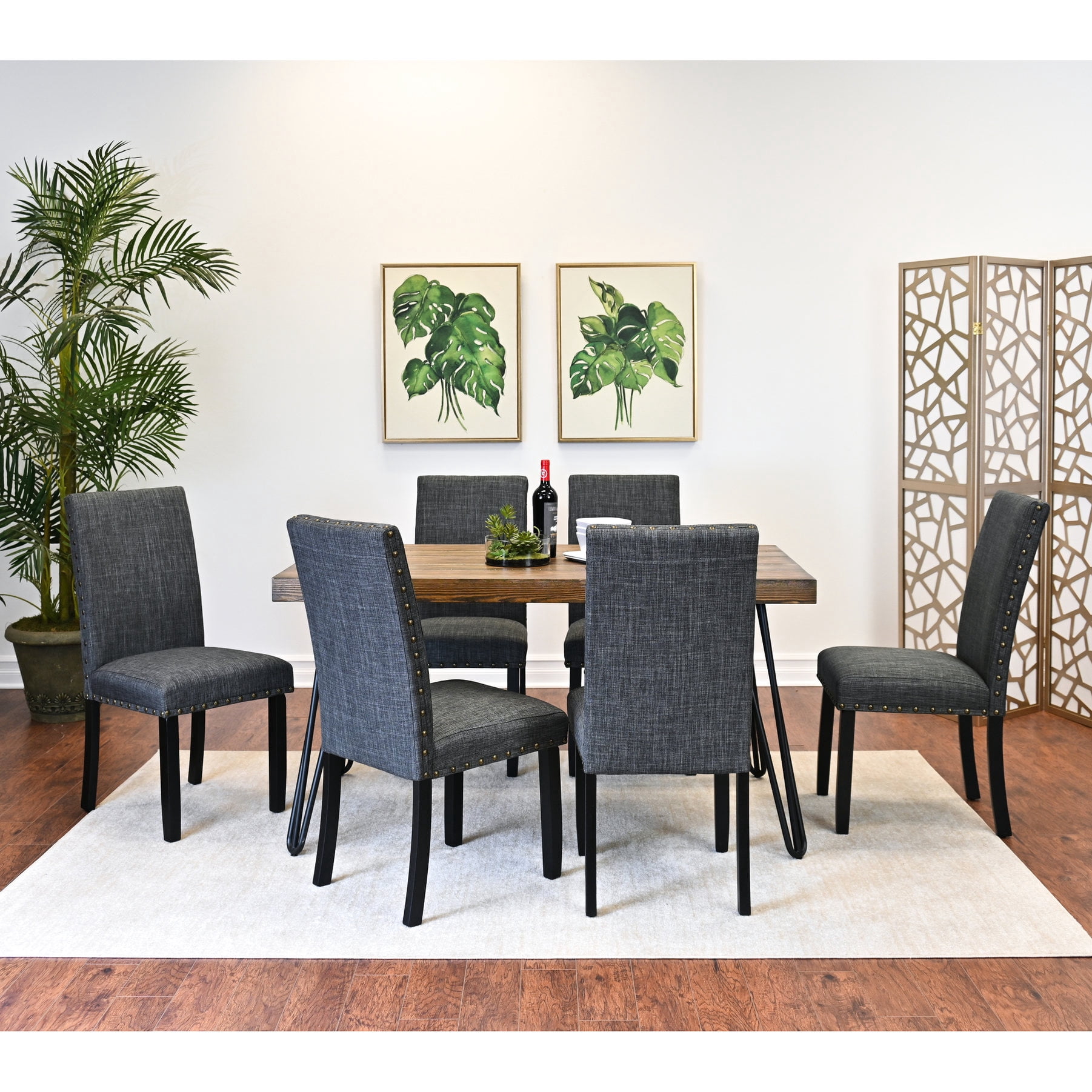 Rectangular Dining Set - Spacious Table for 6 - Weekend Brunch - Ample ...