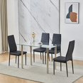 Rectangular Dining Table Chair Set with 2Tier Shelving Space Saving