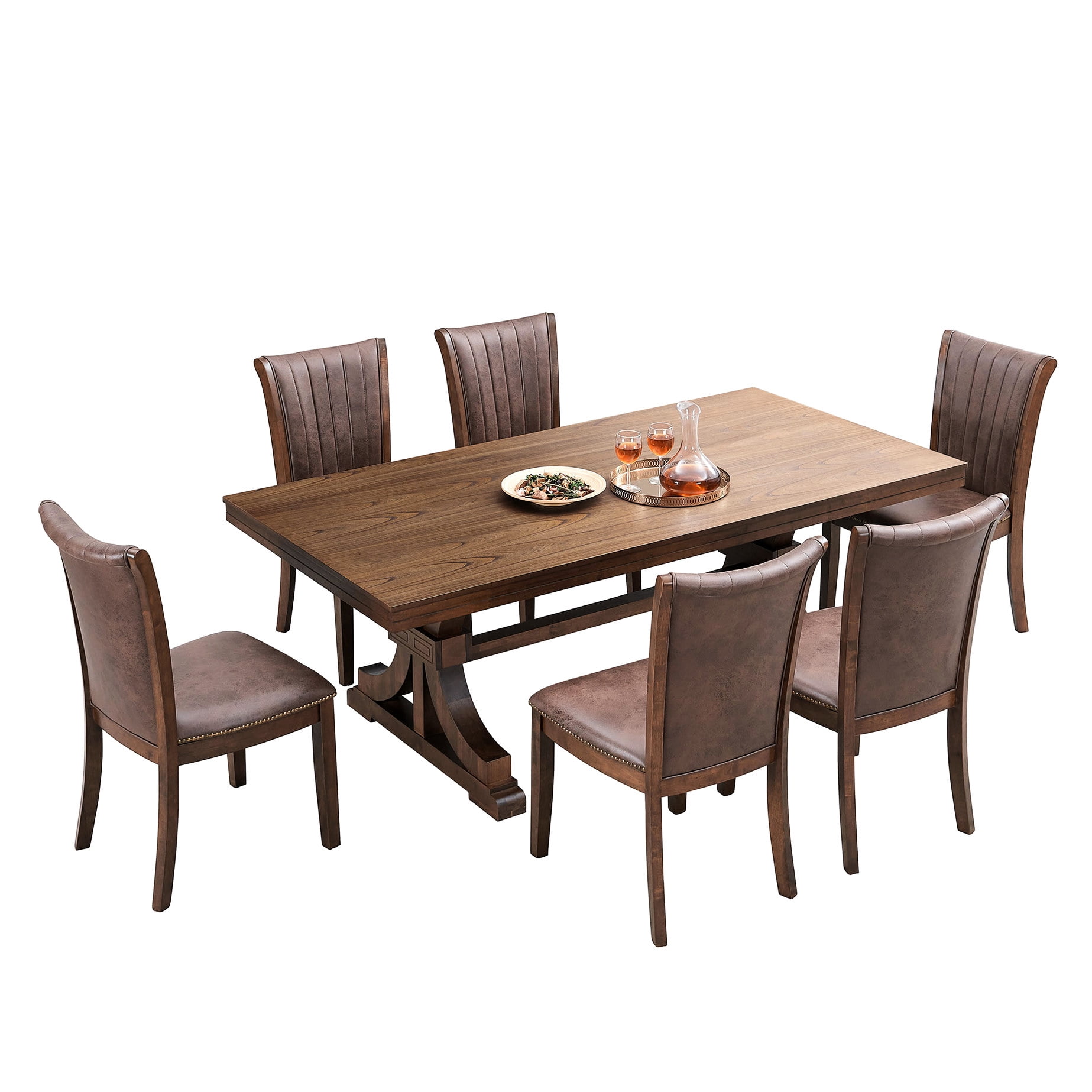 Rectangular Dining Table Set with 6 Chairs | Ideal for Family ...