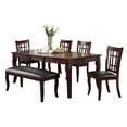 thumbnail image 1 of Rectangular Dining Table With Sturdy Legs Cherry Brown, 1 of 2
