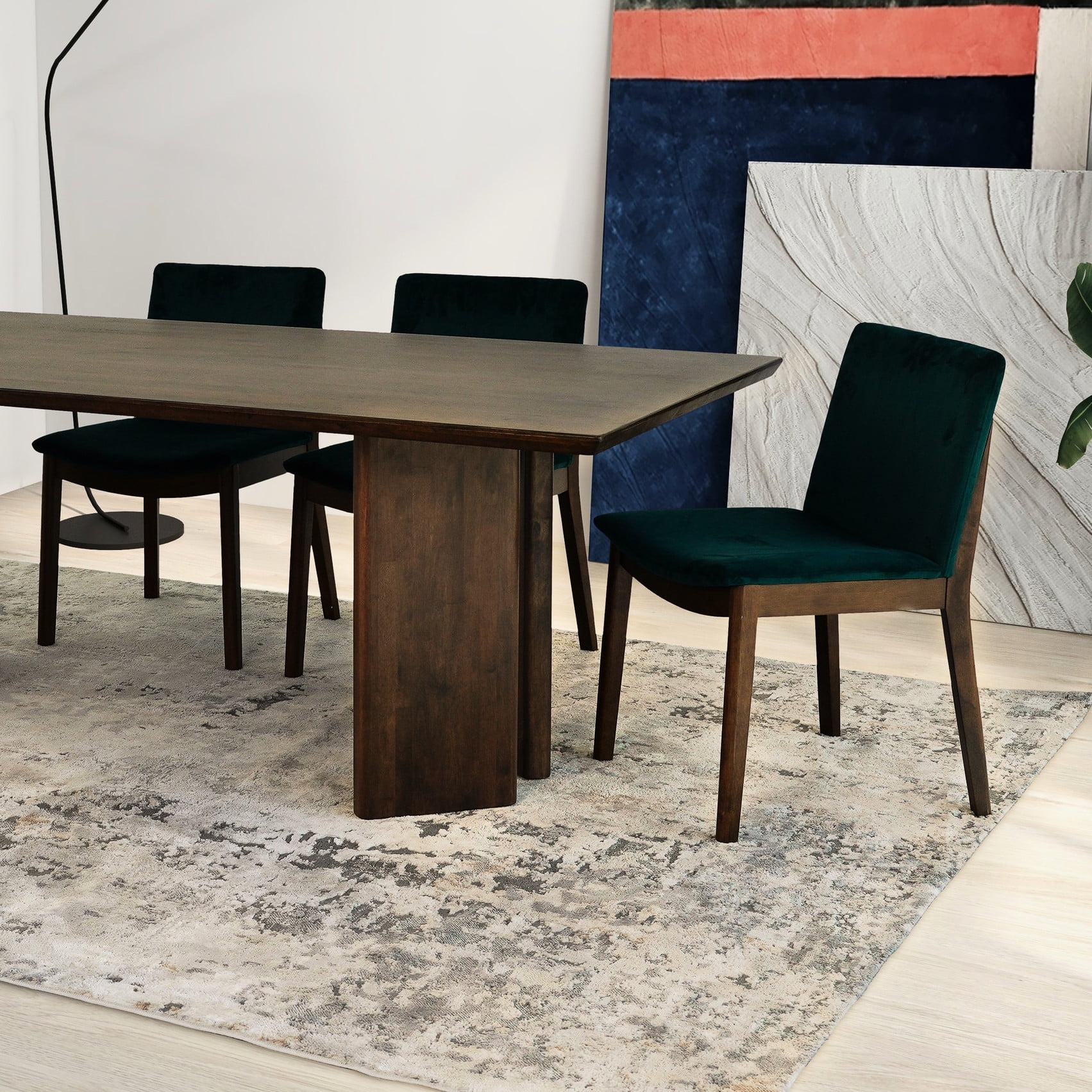 Rectangular Dining Table and 4 Side Chairs in Solid Wood | Beautiful ...